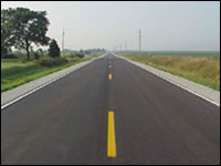 Paved roadway Area Service Level A