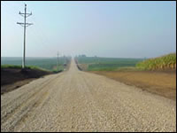 Gravel roadway Area Service Level A