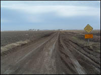Dirt roadway example of Area Service Level B
