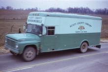 This is the 1960 Scott County Library System bookmobile.