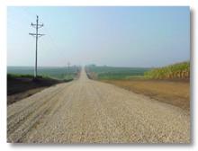 A gravel road in Scott County.