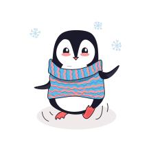 penguin with sweater