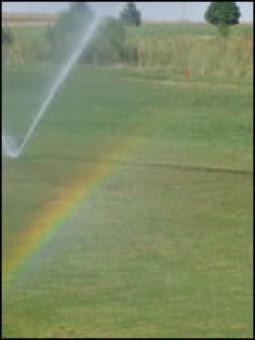 A rainbow on the course.