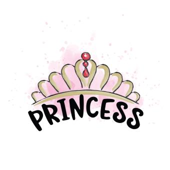 tiara with princess written under it