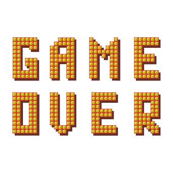 game over in yellow and red