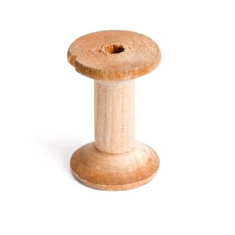 empty wooden spool