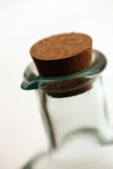 cork in a glass bottle