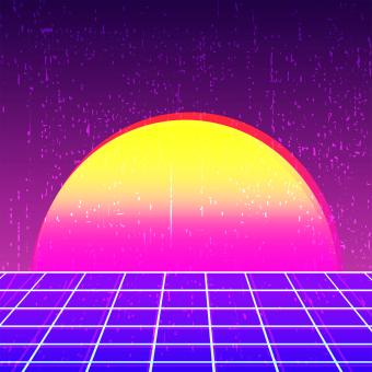 Retro background 80s design