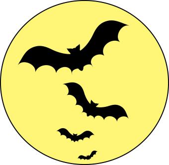 4 bats with yellow background