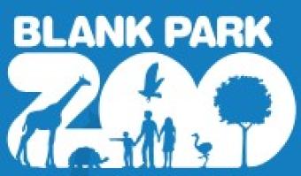 blank park zoo logo in blue and white