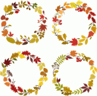 4 fall wreaths