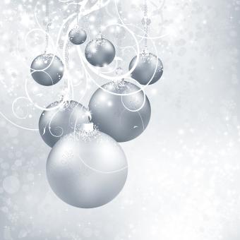 silver christmas ornaments balls