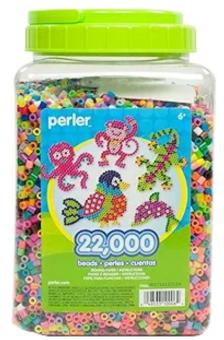 container full of perler beads