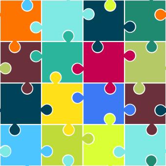 colorful puzzle pieces illustration
