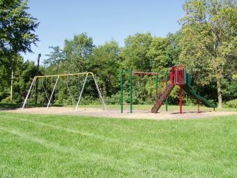 The playground area next to Sac-Fox Campground.