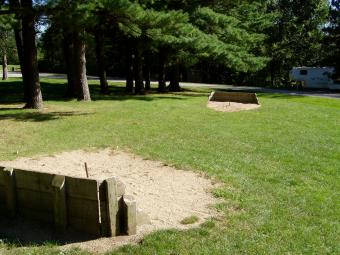 A horseshoe court at the campground.