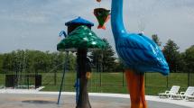 The splash pad at Scott County Park Pool.
