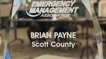 Picture of trophy for 2024 Emergency Manager of the year.